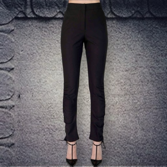 10 Crosby Derek Lam Pants - NWT Derek Lam 10 Crosby ‘Camryn’ Ruched Slim Pant in Black Size 0